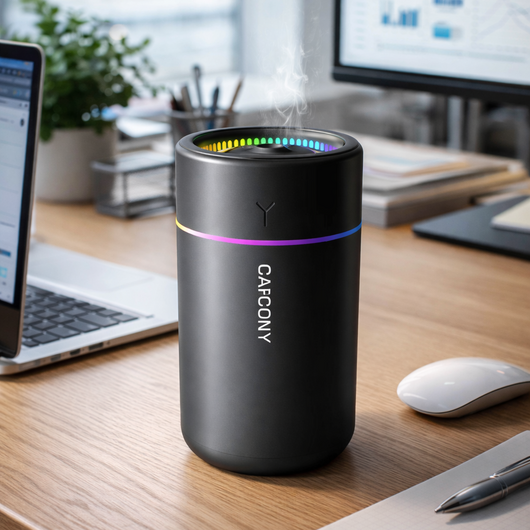 AuraDrive LED Aroma Humidifier – Portable Ultrasonic Car Air Diffuser with Ambient RGB Light