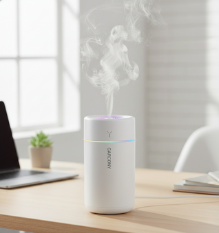 AuraDrive LED Aroma Humidifier – Portable Ultrasonic Car Air Diffuser with Ambient RGB Light